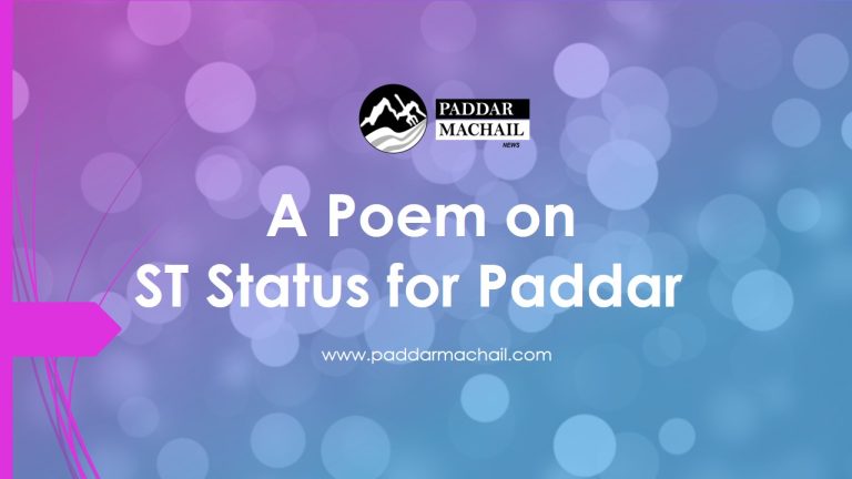 A Poem on ST status for Paddar